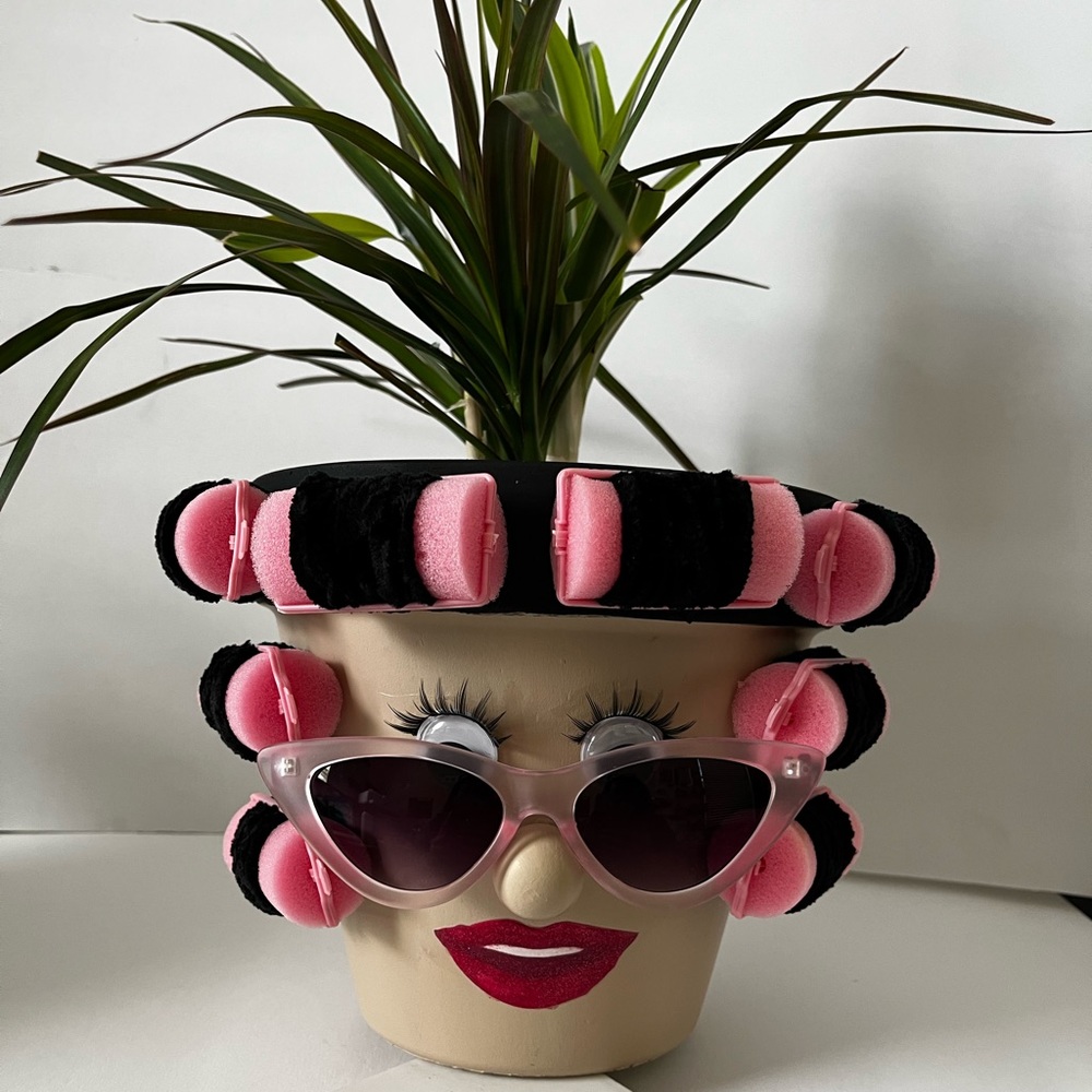 Large Lady Flower Pot